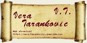 Vera Taranković vizit kartica